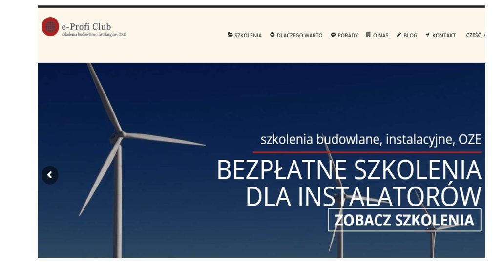 Szkolenia dla branży instalacyjnej - e-proficlub.pl