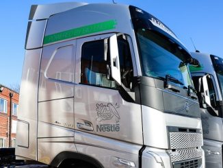 Ciężarówki Nestlé są w 75% zasilane bio-LNG [źródło: www.nestle.co.uk]