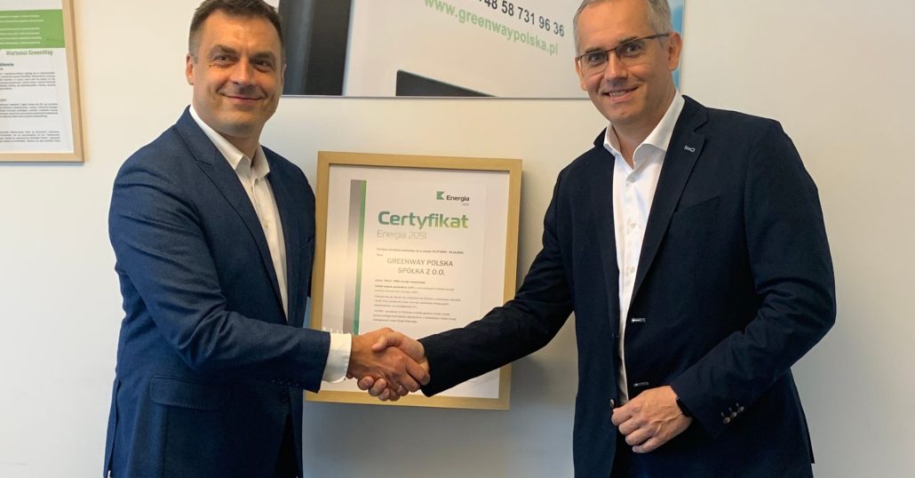 GreenWay Polska pierwszą spółką z Certyfikatem Energia 2051 [źródło: www.polenergia.pl]