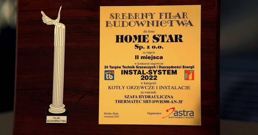 Srebrny Filar Budownictwa dla szafy hydraulicznej Thermatec