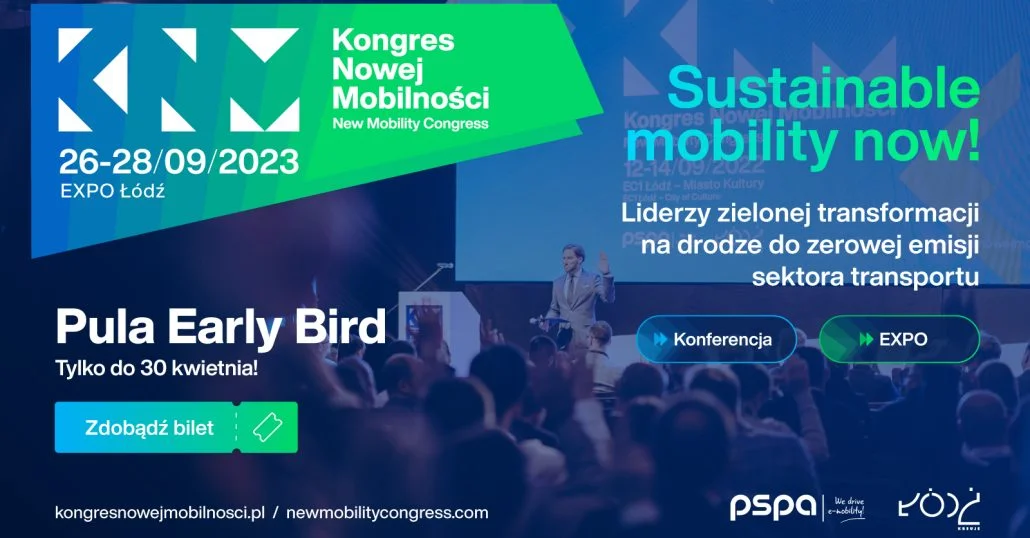 Rusza sprzedaż biletów na Kongres Nowej Mobilności 2023! Rusza sprzedaż biletów na Kongres Nowej Mobilności 2023!
