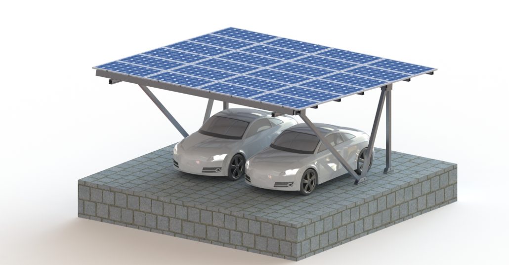 Konstrukcja fotowoltaiczna typu CARPORT od Ekosolar Sp. z o.o.