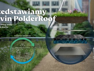 Systemy Wavin PolderRoof na niebiesko-zielonych dachach