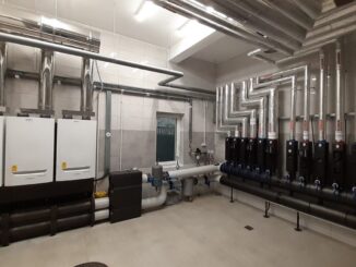 Kaskada kotłów De Dietrich w zajezdni MZK w Pabianicach