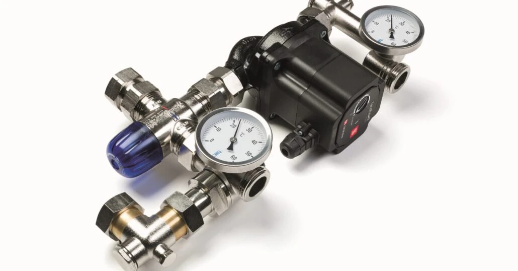 Grupy podmieszania firmy Taconova do rozdzielaczy obiegów grzewczych