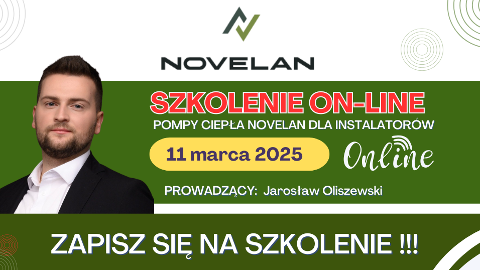 Szkolenie on-line z zakresu pomp ciepła Novelan już 11 marca 2025