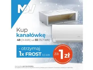 Kup kanałówkę MDV i odbierz FROST 3,5 kW za 1 zł!