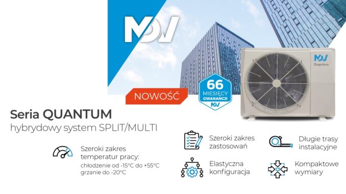 MDV prezentuje QUANTUM - hybrydowy system SPLIT/MULTI z serii OFFICE dla obiektów komercyjnych