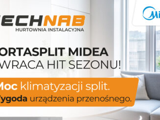 PortaSplit 3,5 kW od Midea ponownie w ofercie Technab - przenośna klimatyzacja w standardzie split