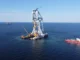 Instalacja fundamentów morskiej farmy wiatrowej Baltica 2