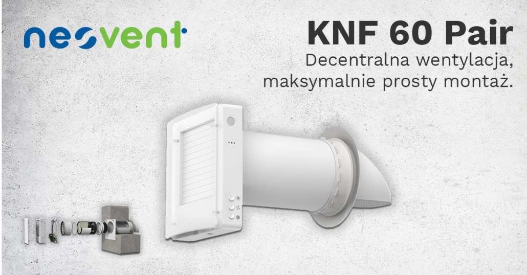 Rekuperator ścienny Neovent KNF 60 PAIR wraca do Iglotech!